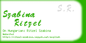 szabina ritzel business card